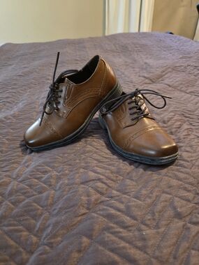 Stafford Brown Kids Dress Oxford Shoes